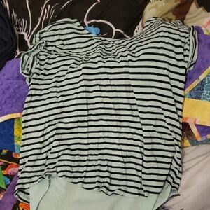 Apt. 9 Black and White Striped Blouse